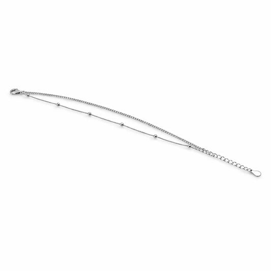 Timeless Elegance 925 Silver Minimalist Adjustable Bead Bracelet