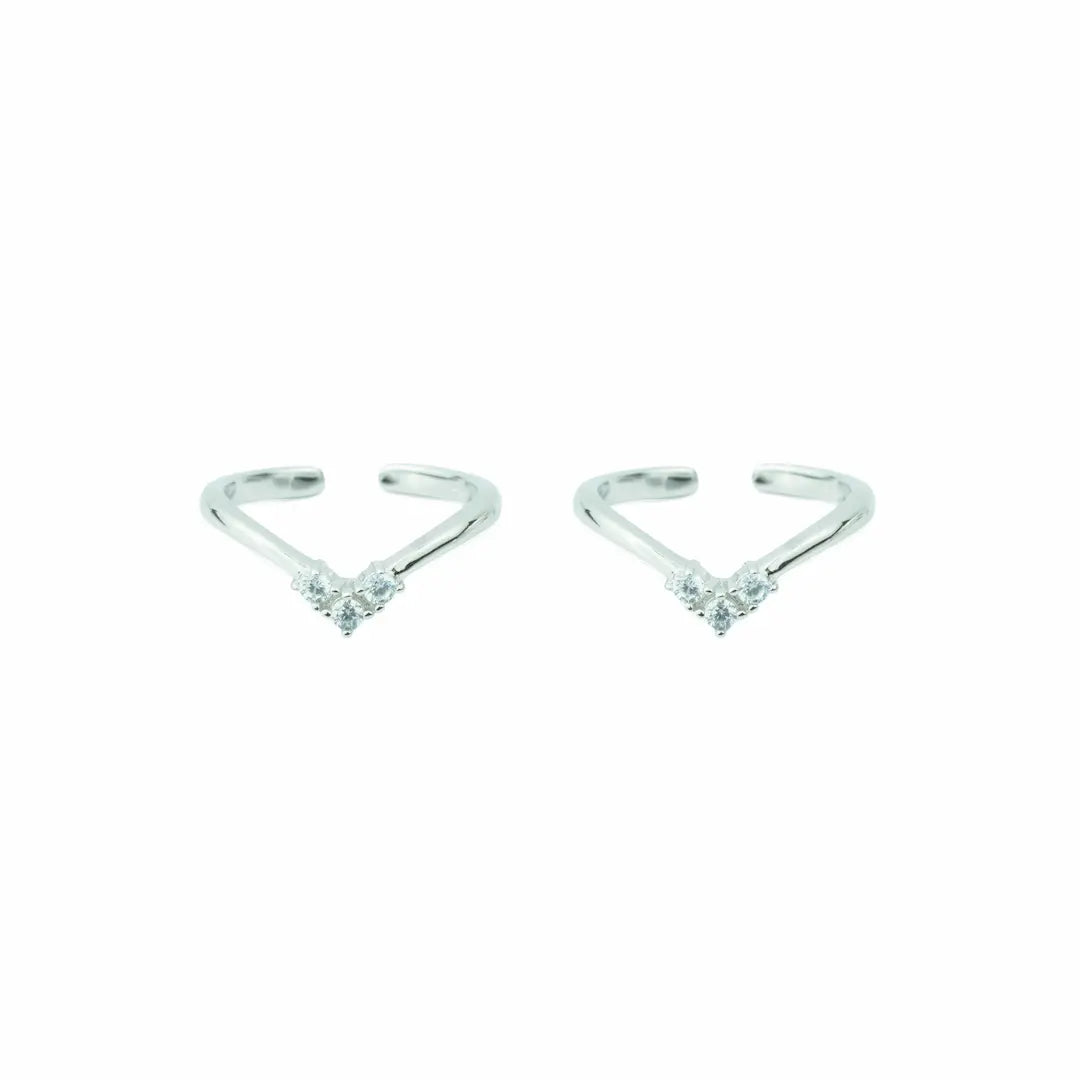 Aurelle Heart 925 Silver Adjustable Toe Ring
