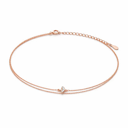 Radiant Bloom 925 Silver Rose Gold Multi-Stone Adjustable Bracelet