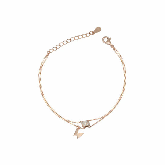 925 Sterling Silver Enchanted Butterfly Adjustable Multi-Strand Bracelet