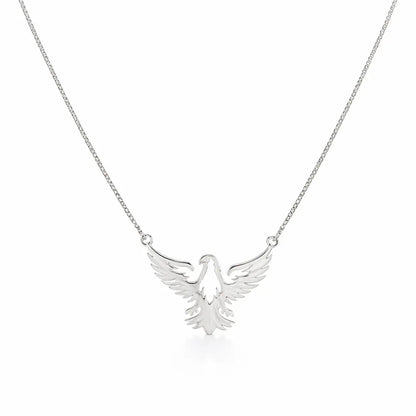 Graceful 925 Silver Majestic Eagle Wings Adjustable Pendant Chain