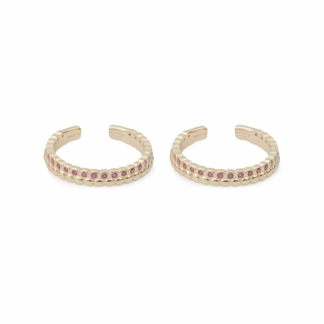 Rose Toe Rings Rosé Sparkle 925 Silver Adjustable Toe Ring – WHITEVELVET
