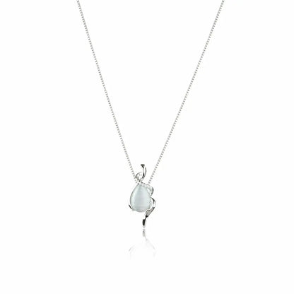 LunaGlow 925 Silver Adjustable Pendant Necklace