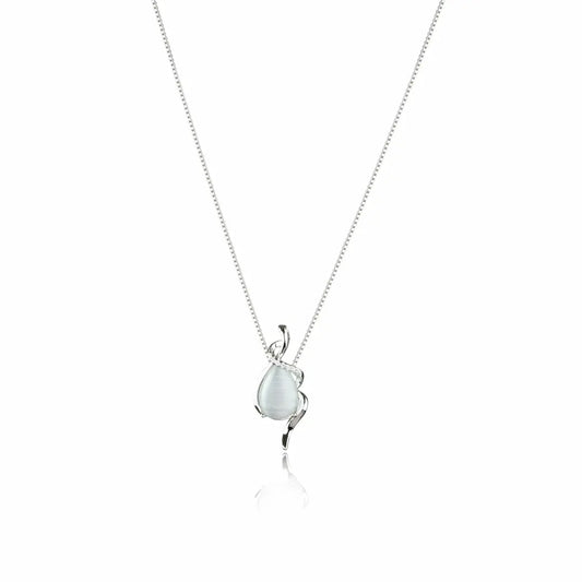 LunaGlow 925 Silver Adjustable Pendant Necklace
