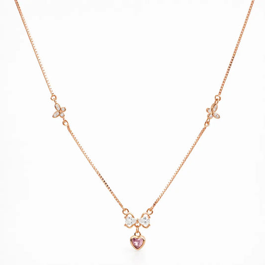 Sweetheart Bloom Necklace - 925 Silver