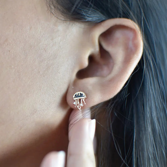 Ocean Glow Jellyfish Earrings - 925 Silver