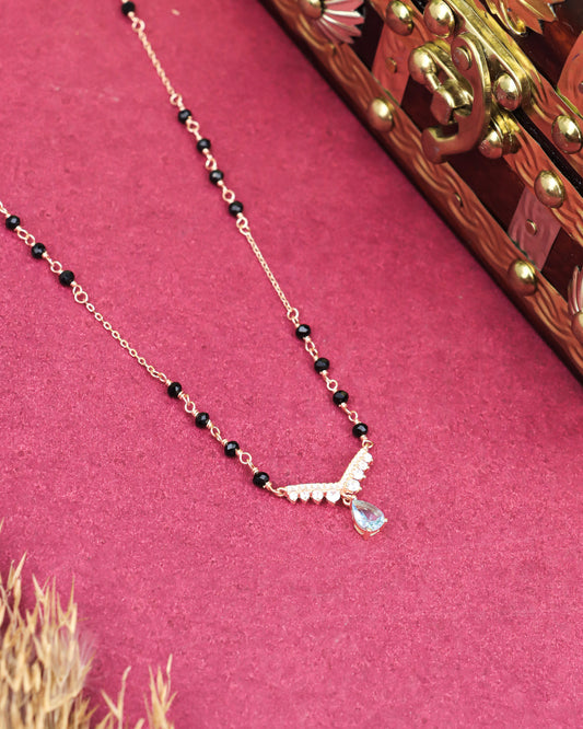 Celeste Drop Mangalsutra Necklace - 925 Silver