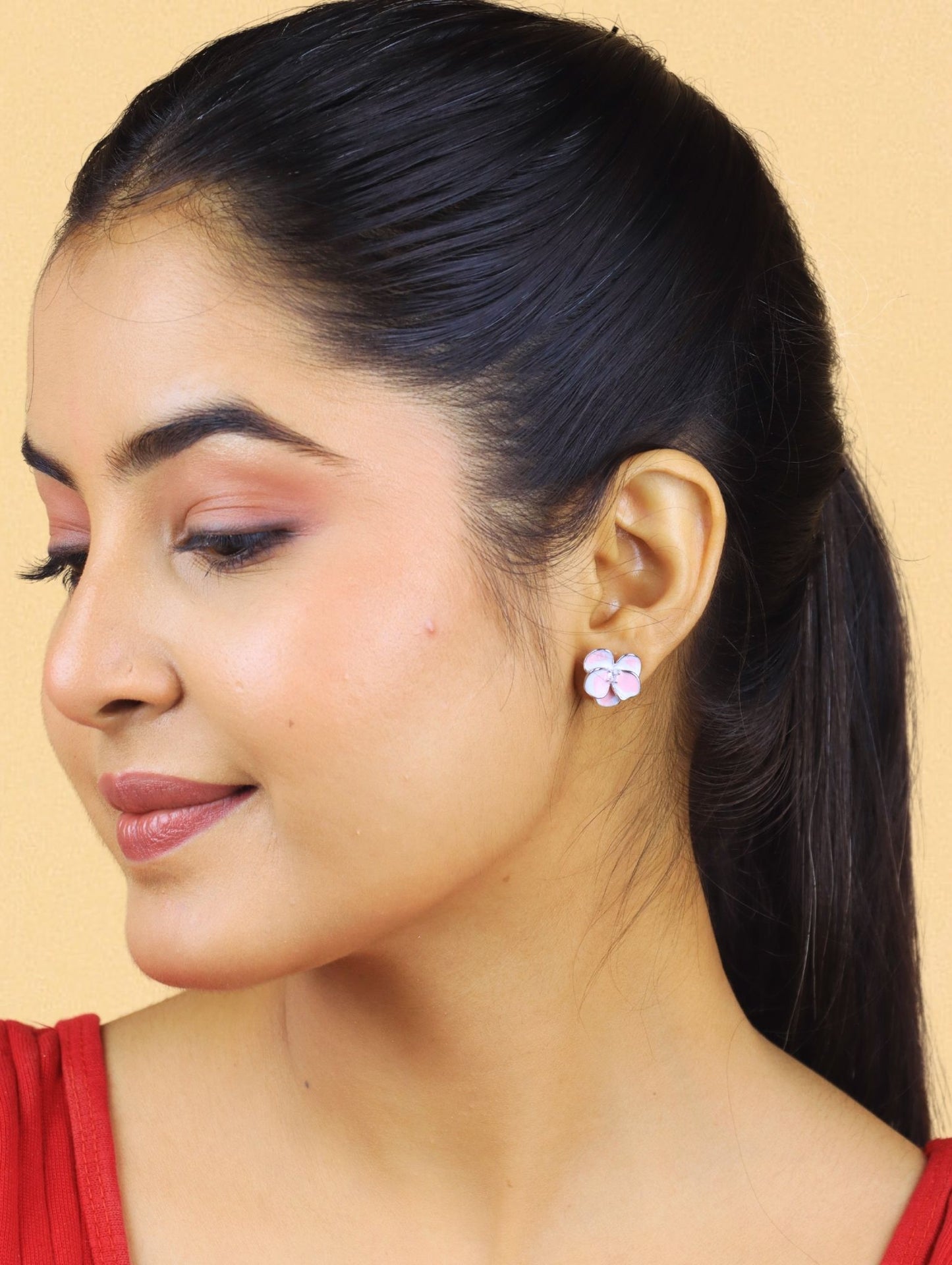 The Petal Swirl Studs - 925 Silver