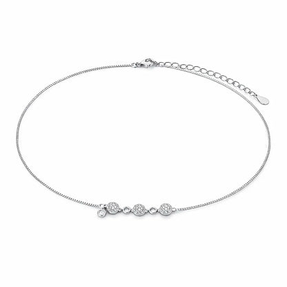 Luminous Trio 925 Silver Rose Gold Adjustable Charm Bracelet