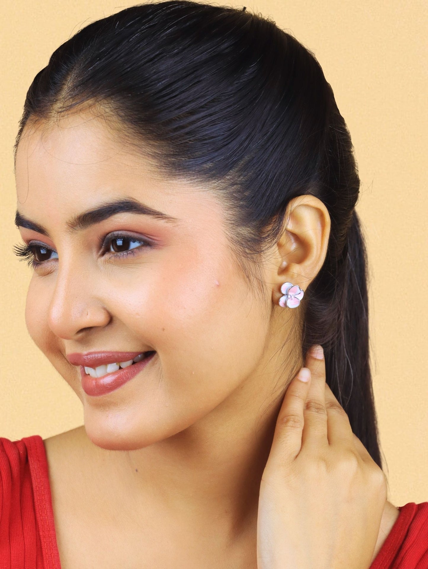 The Petal Swirl Studs - 925 Silver