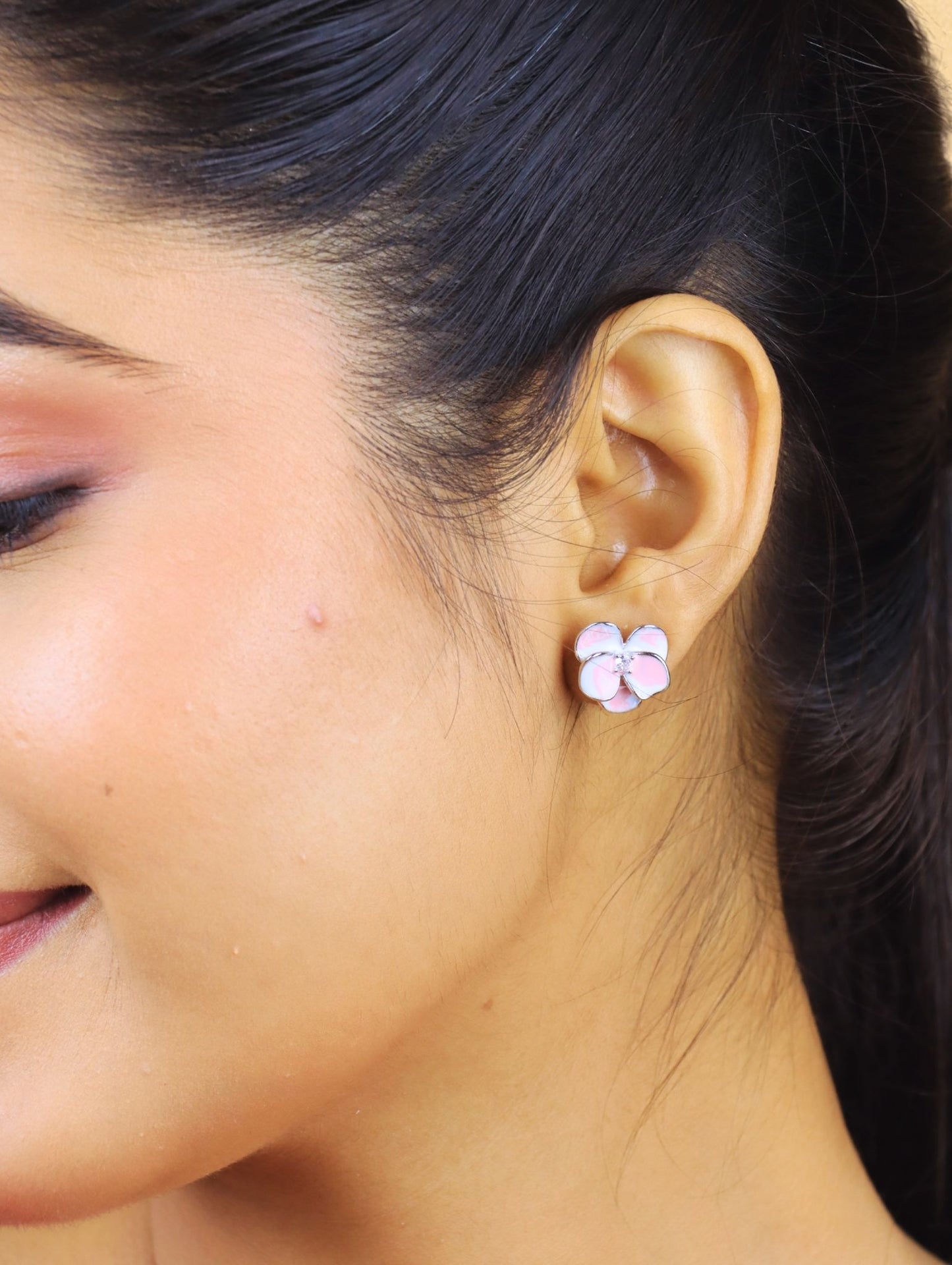 The Petal Swirl Studs - 925 Silver