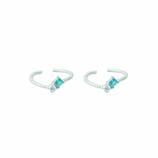 Aqua Glow Rose Gold 92.5 Toe Rings