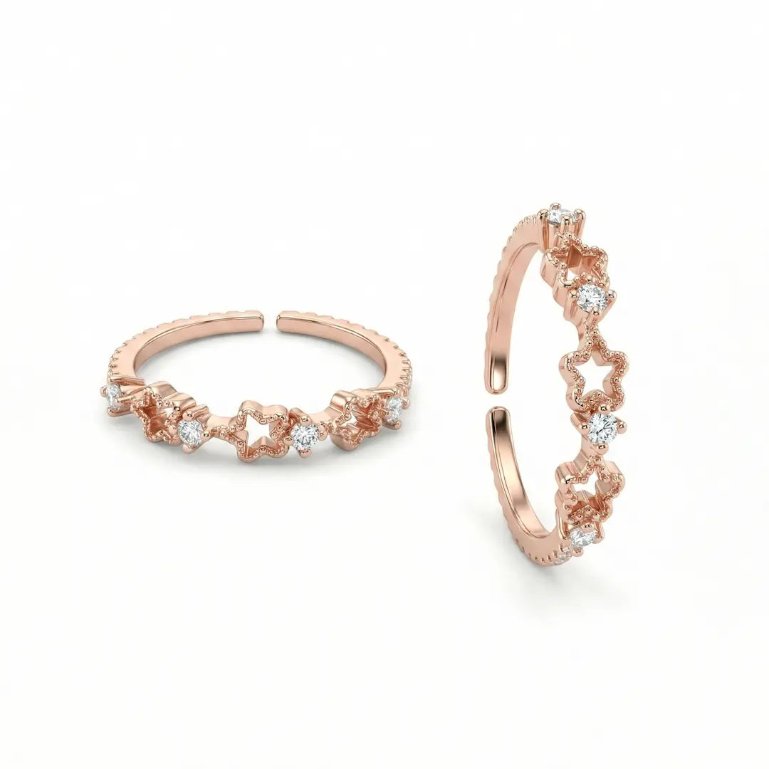 Starlace Bloom 925 Silver Adjustable Toe Ring