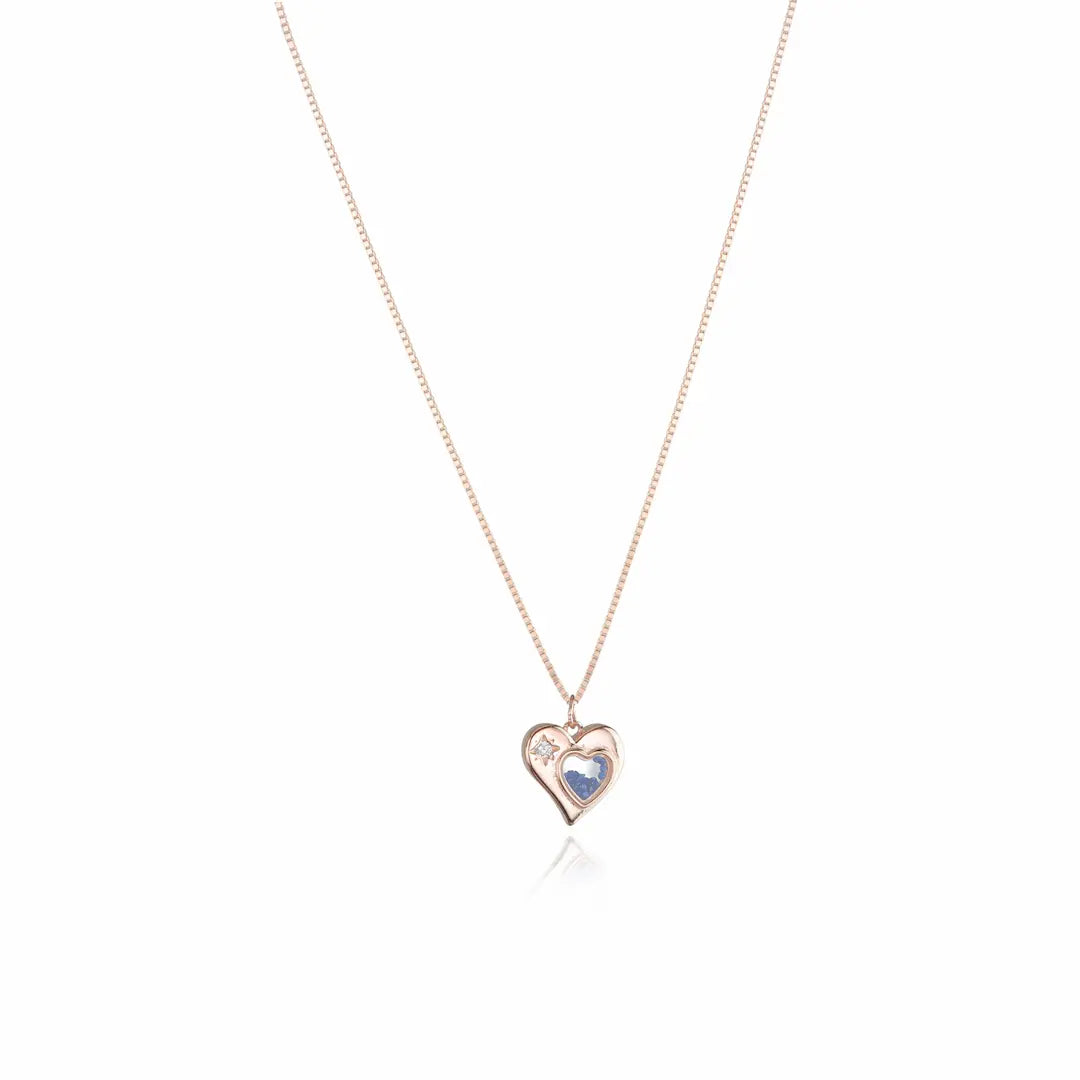 Aurora Heart 925 Silver Adjustable Charm Chain