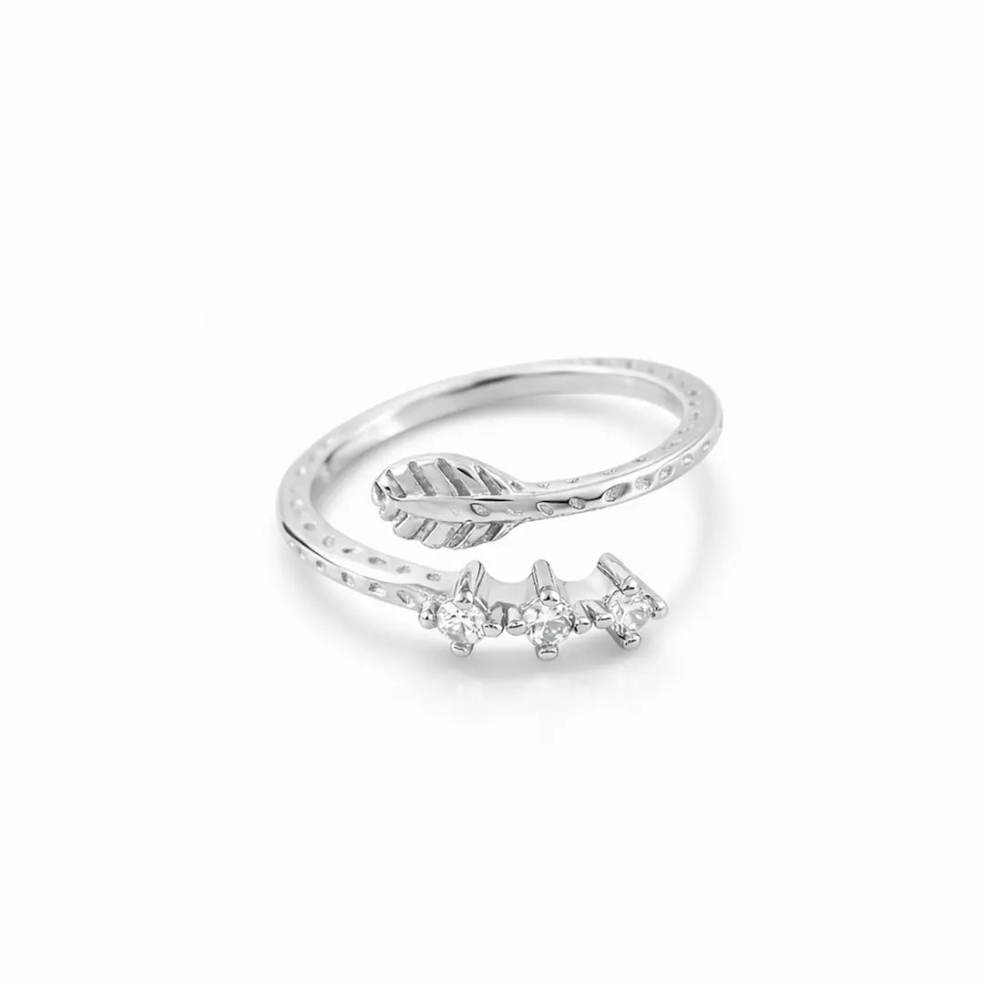 Leaf Whisper 925 Silver Adjustable Toe Ring