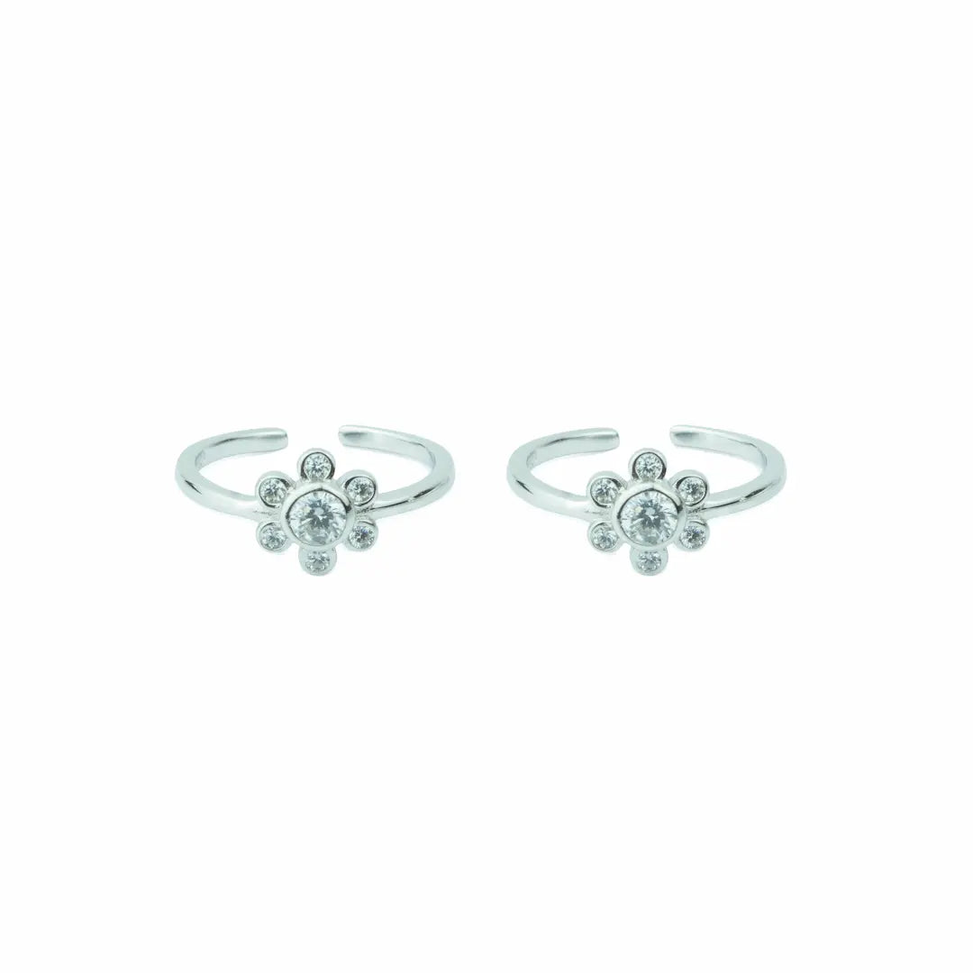Blossom Spark Silver 92.5 Toe Rings
