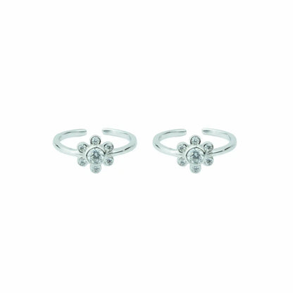 Blossom Spark Silver 92.5 Toe Rings
