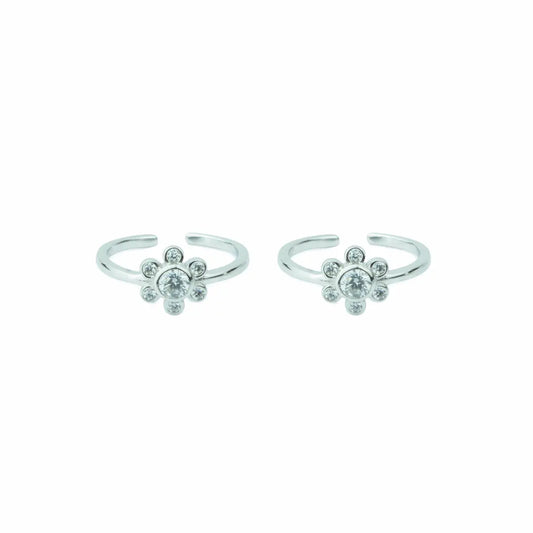 Blossom Spark Silver 92.5 Toe Rings