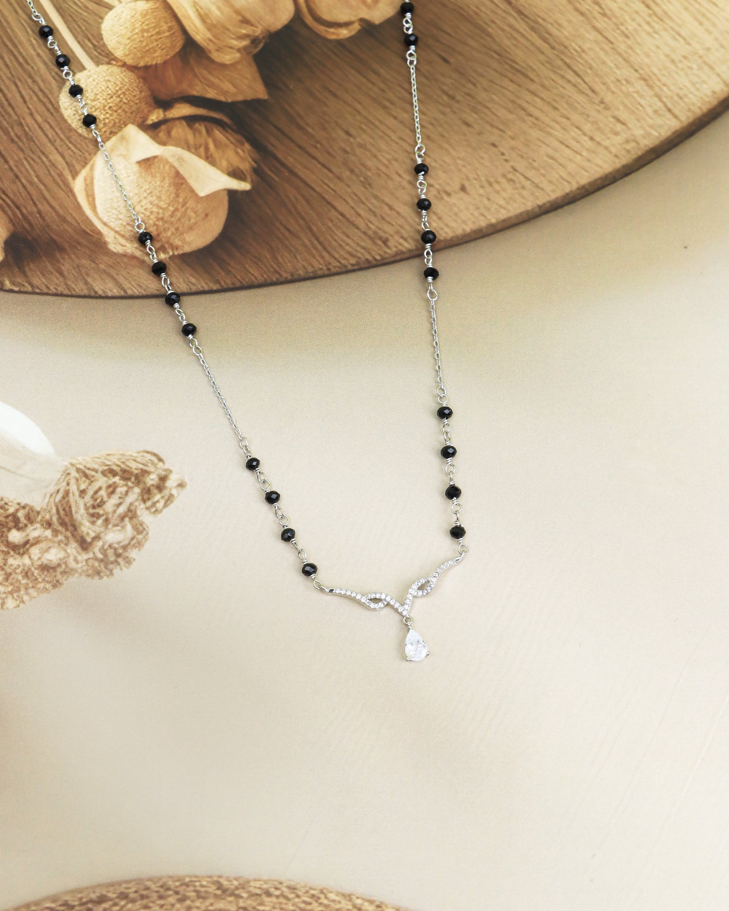 Serene Twist Mangalsutra Necklace - 925 Silver