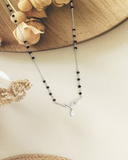 Serene Twist Mangalsutra Necklace - 925 Silver