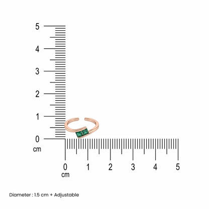 Emerald Curve 925 Silver Adjustable Toe Ring