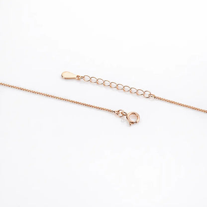 Graceful 925 Silver Rose Gold Twin Blossom Adjustable Pendant