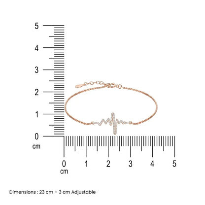 Rose Pulse Radiance Anklet - 925 Silver