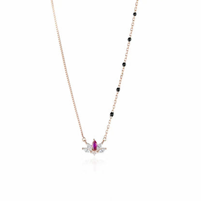 Ruby Lotus 925 Silver Adjustable Charm Chain