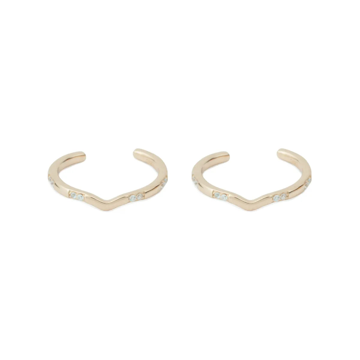 925 Silver Rose Gold Serenity Curve Adjustable Toe Ring