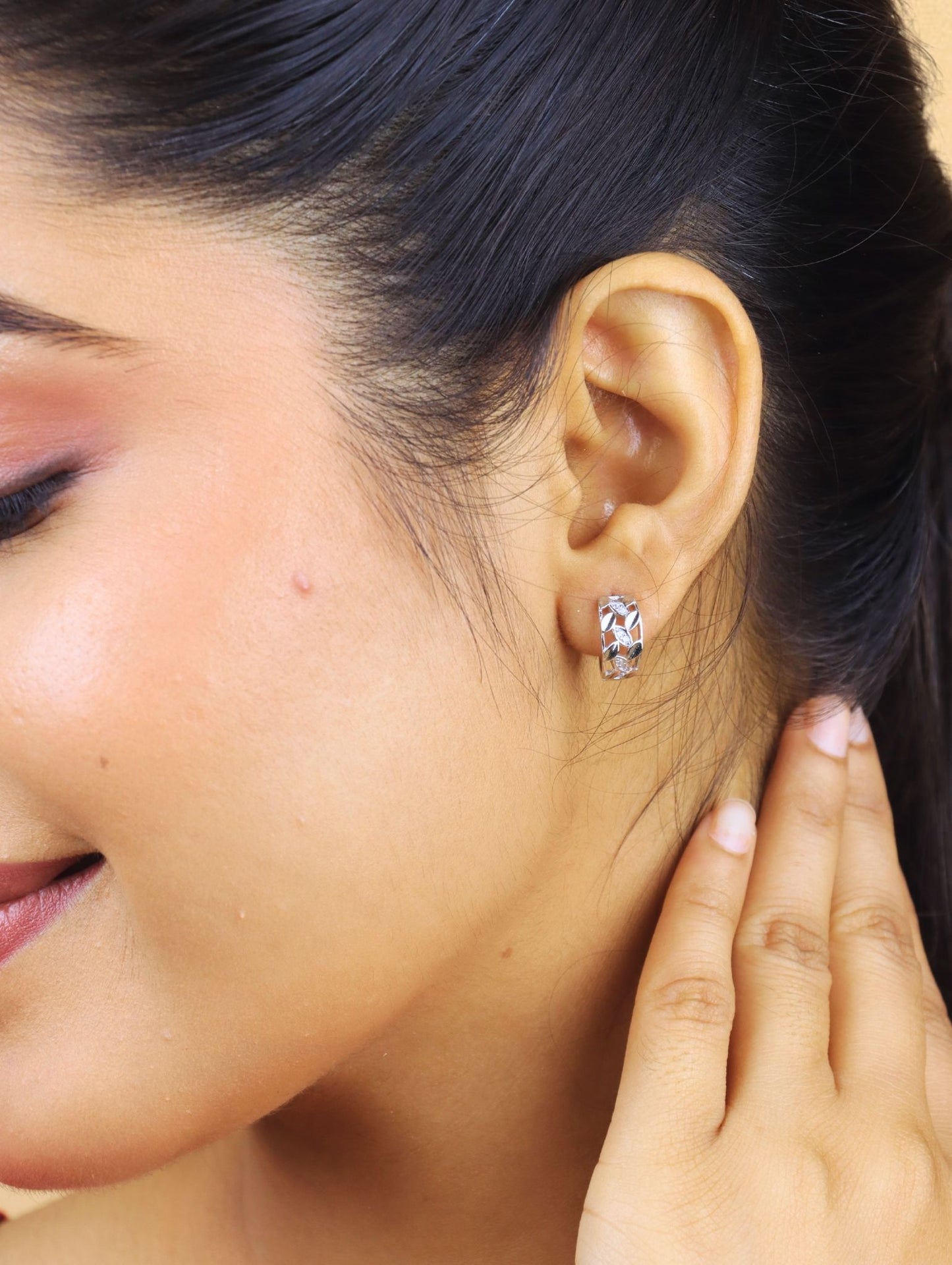 Luna Vine Silver Hoops - 925 Silver