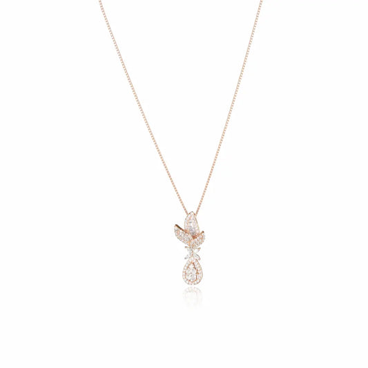 Blush Petal Drop 925 Silver Adjustable Charm Chain