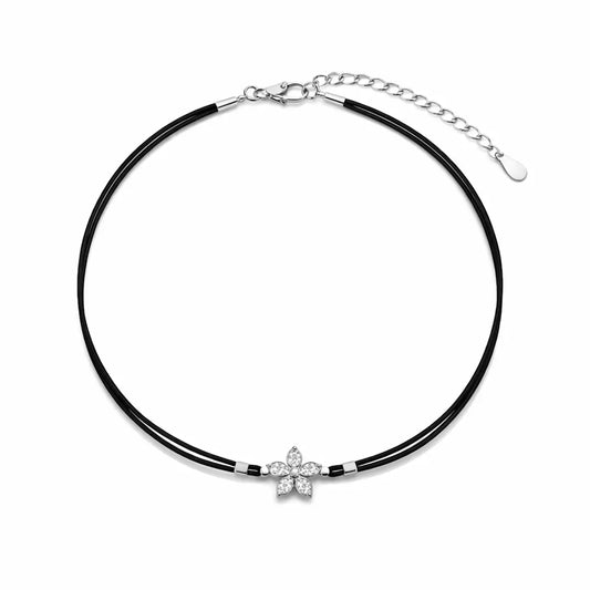 Sparkling 925 Silver Starlet Blossom Adjustable Bracelet