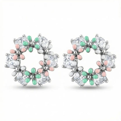 The Pastel Bloom Earrings - 925 Silver