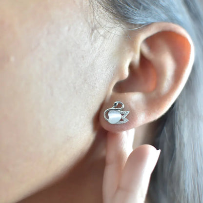 Swan Grace Earrings - 925 Silver