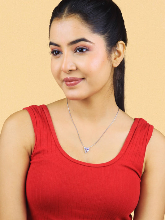 Lavender Bloom Necklace - 925 Silver