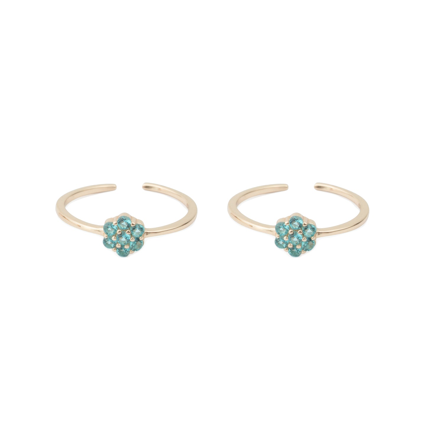 Aurelia Aqua Bloom 925 Silver Adjustable Toe Ring