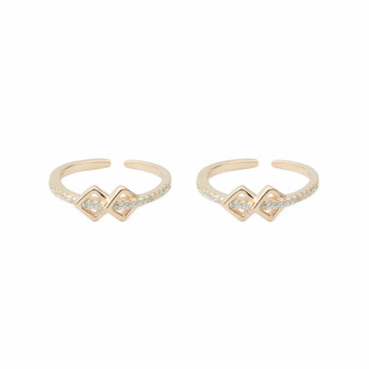 Bloomora 925 Silver Adjustable Toe Ring – Rose Gold Finish