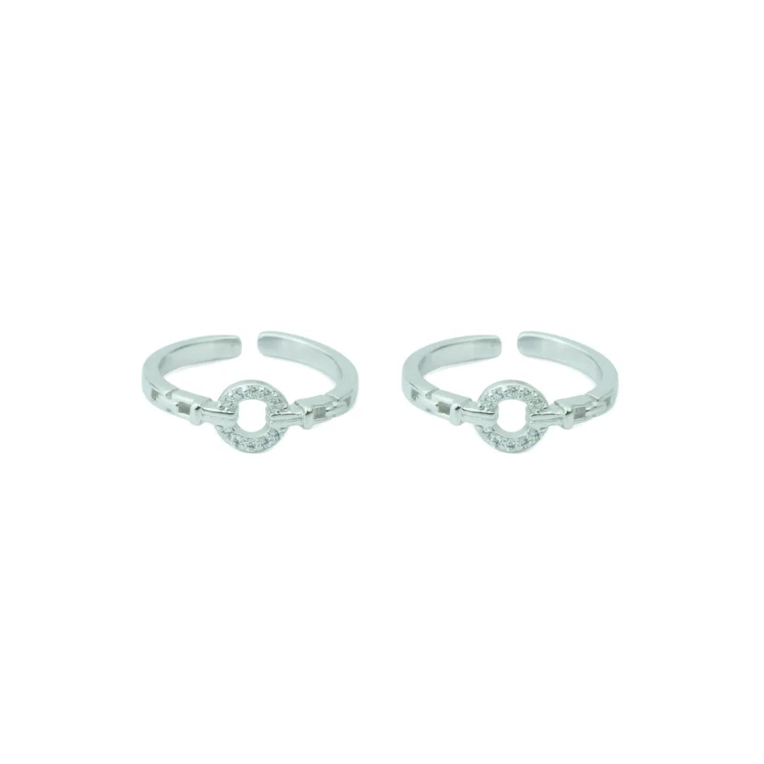 Celeste Circle 925 Silver Adjustable Toe Ring