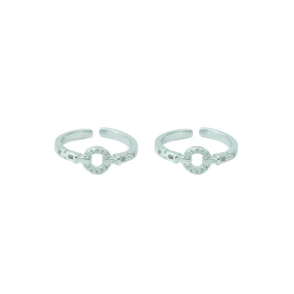 Celeste Circle 925 Silver Adjustable Toe Ring