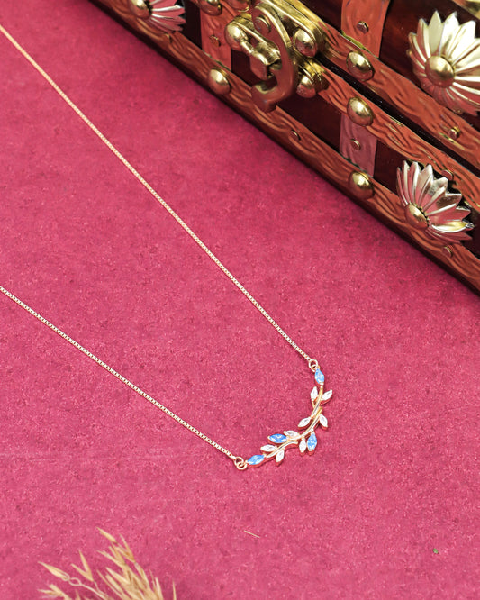 Azure Bloom Necklace - 925 Silver