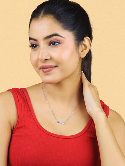 Starlit Whisper Necklace - 925 Silver