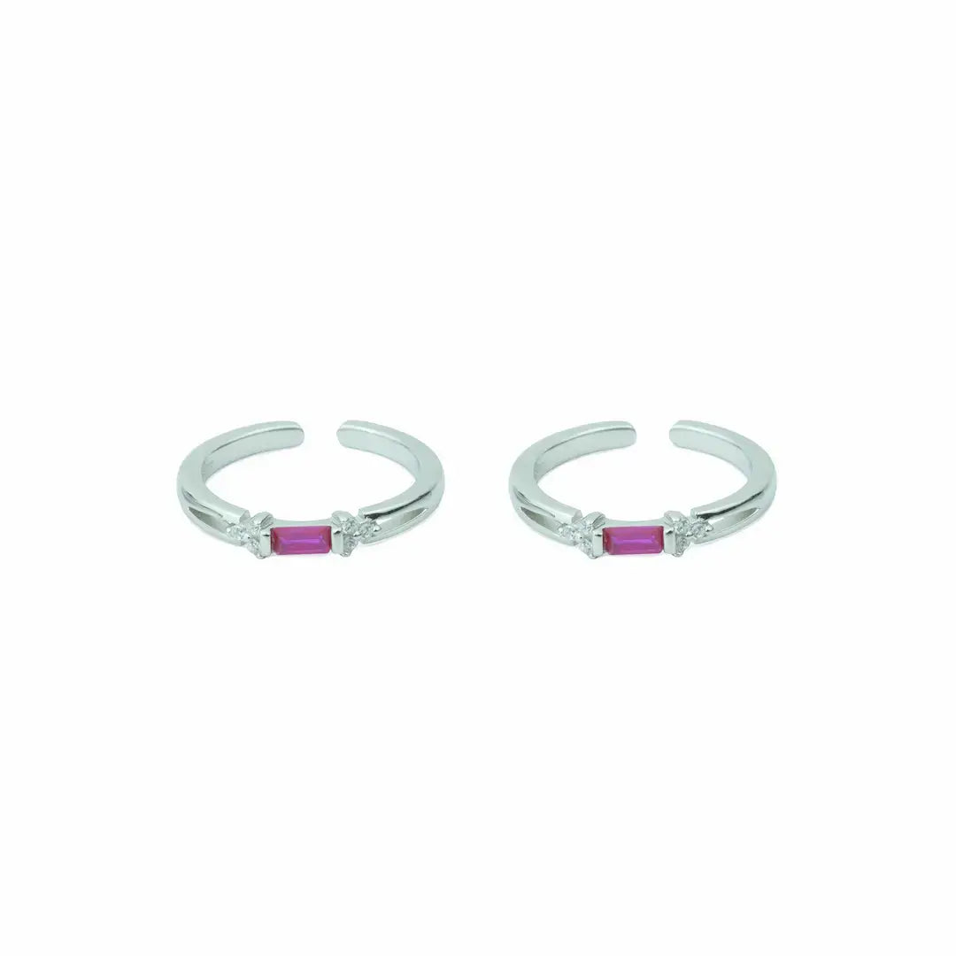 Ruby Line Silver 92.5 Toe Rings