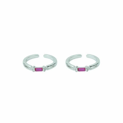 Ruby Line Silver 92.5 Toe Rings