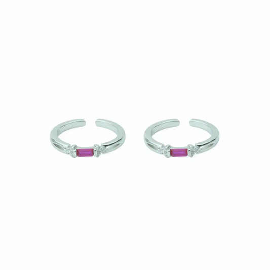 Ruby Line Silver 92.5 Toe Rings