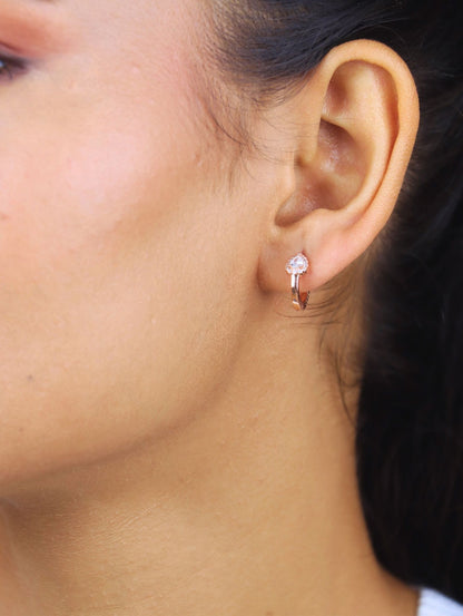 Celeste Droplet Hoops - 925 Silver