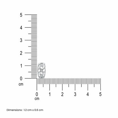 Luna Vine Silver Hoops Earrings  - 925 Silver