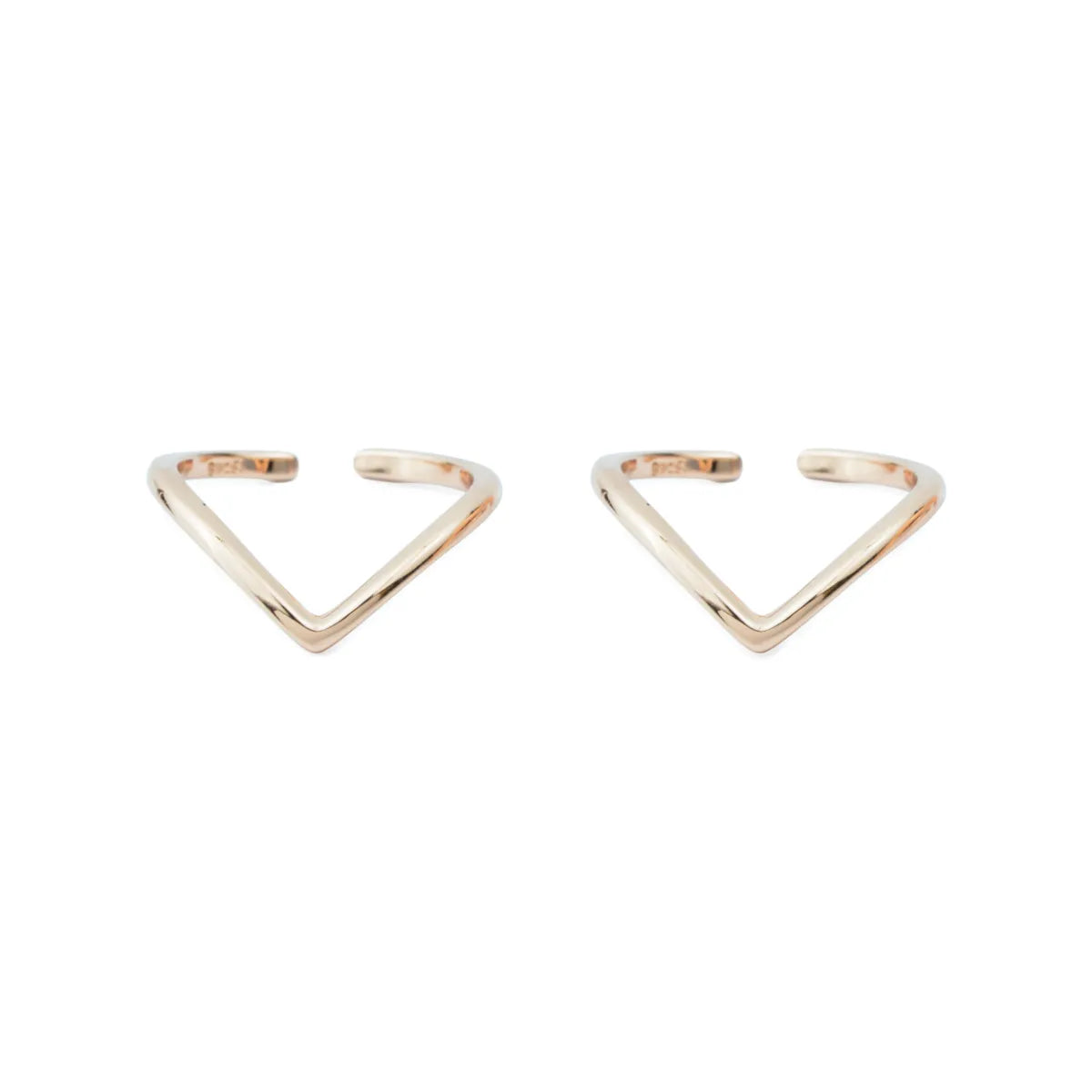 Viva V 925 Silver Adjustable Rose Gold Toe Ring