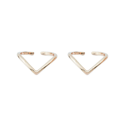 Viva V 925 Silver Adjustable Rose Gold Toe Ring