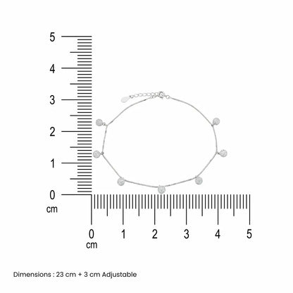 Stardust Dangle Silver Anklet - 925 Silver