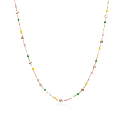 Rosé Prism Charm Necklace - 925 Silver